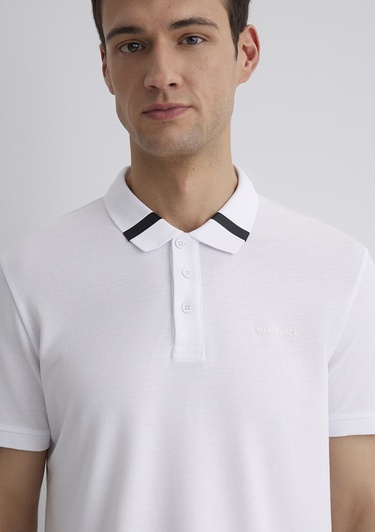  Mavi Beyaz Polo Tişört Regular Fit / Normal Kesim 0612651-620