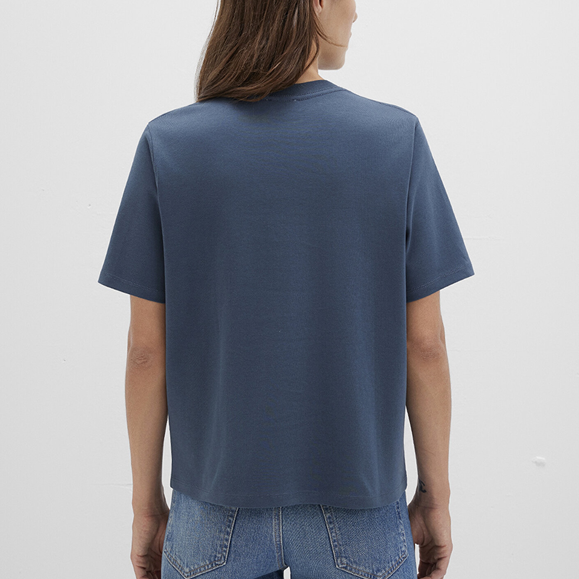 Mavi MV Baskılı İnterlok Lacivert Tişört Regular Fit / Normal Kesim 1613148-70500