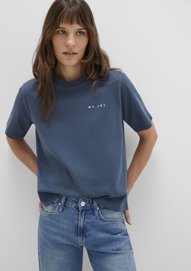  Mavi MV Baskılı Lacivert Tişört Regular Fit / Normal Kesim 1613148-70500