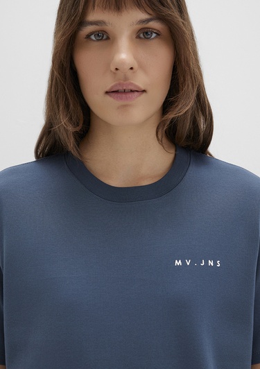  Mavi MV Baskılı Lacivert Tişört Regular Fit / Normal Kesim 1613148-70500