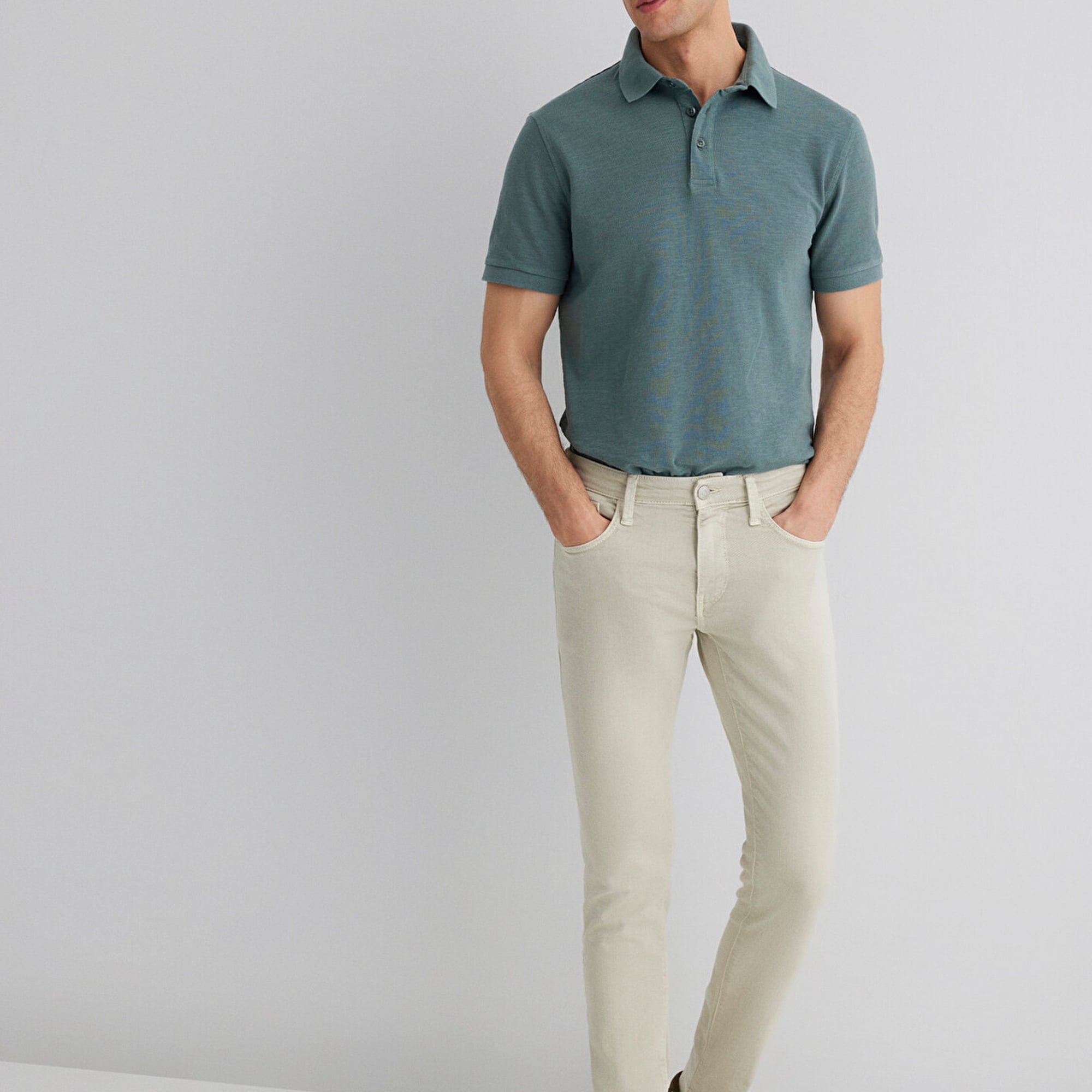 Mavi James Ekru Comfort Gabardin Pantolon 0042431024