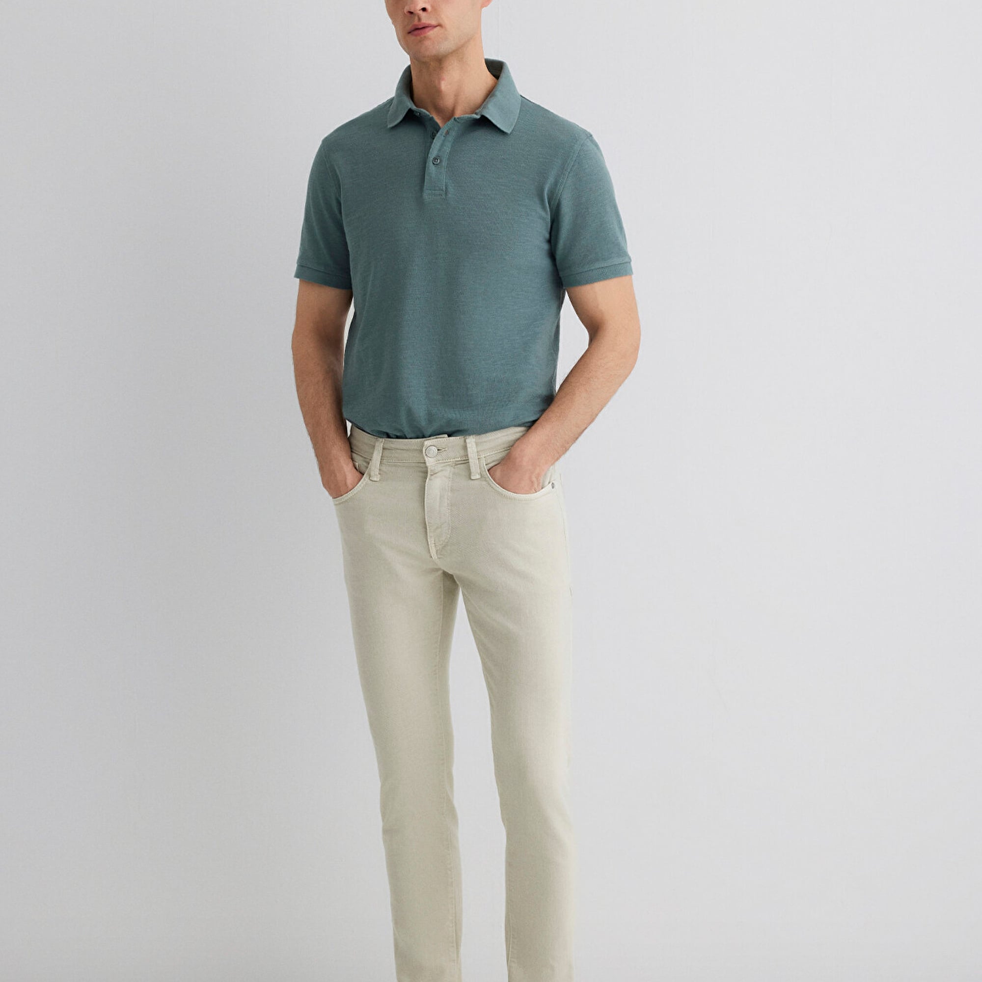 Mavi James Ekru Comfort Gabardin Pantolon 0042431024