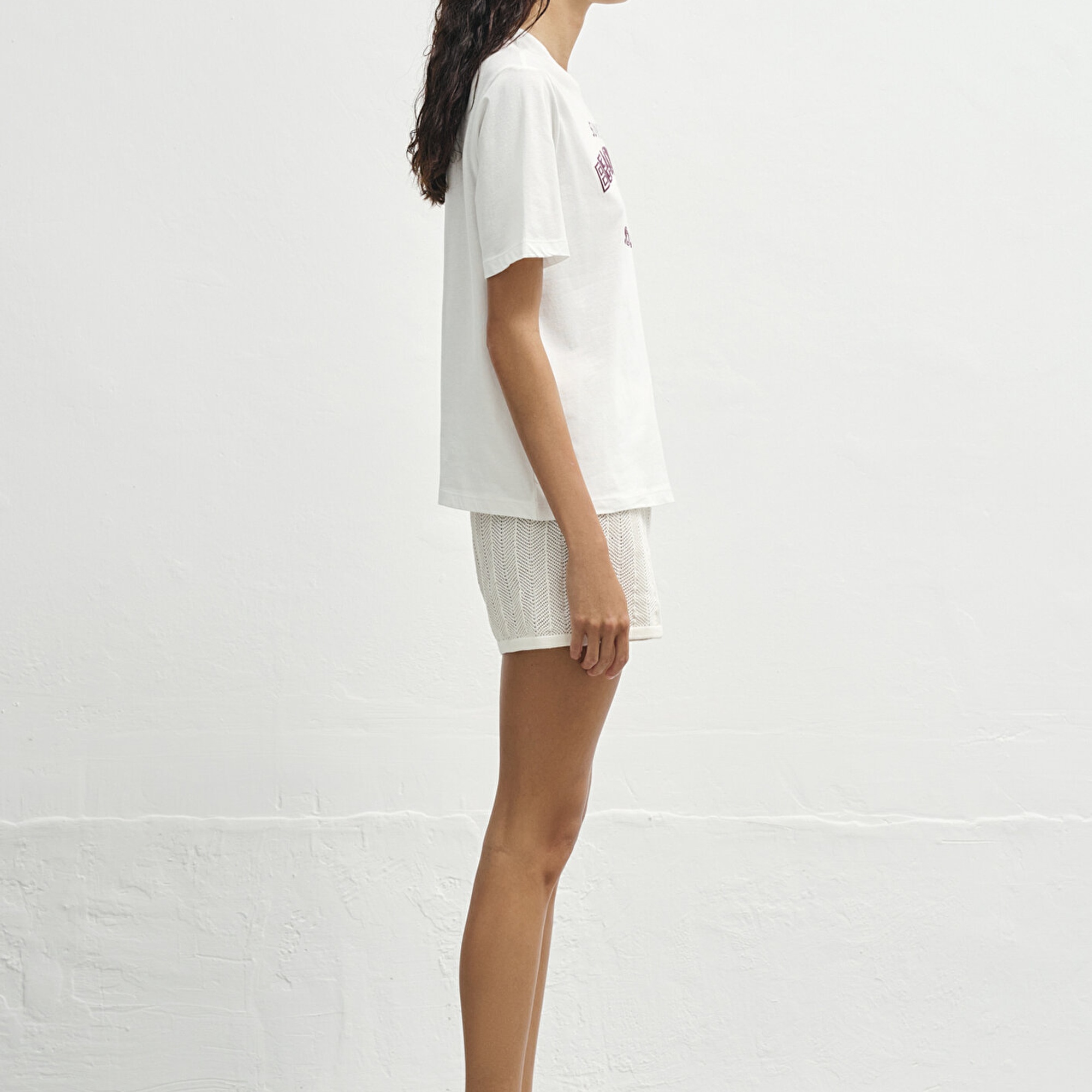 Mavi Baskılı Ekru Tişört Regular Fit / Normal Kesim 1613183-70057