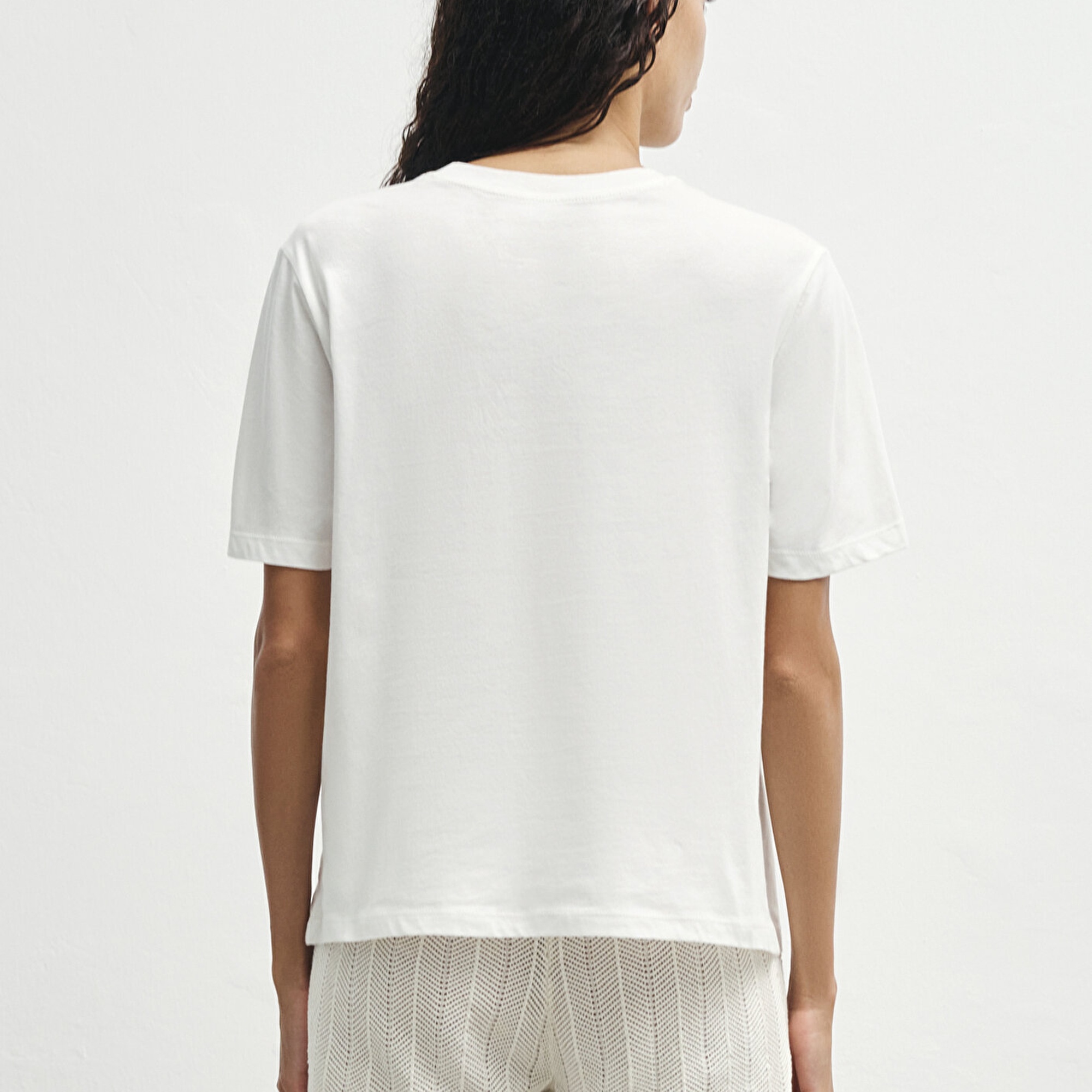 Mavi Baskılı Ekru Tişört Regular Fit / Normal Kesim 1613183-70057