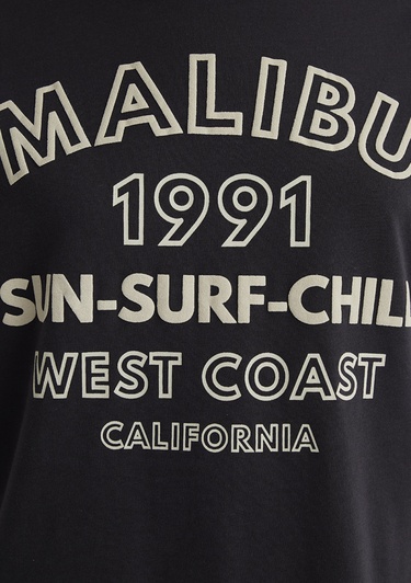  Mavi Malibu Baskılı Antrasit Tişört Regular Fit / Normal Kesim 1613184-70087