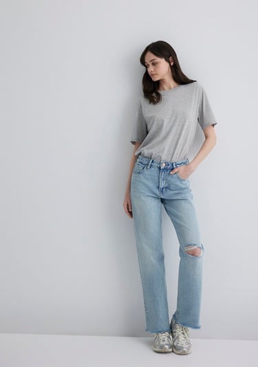  Mavi Barcelona Kolej Vintage Açık Mavi Jean Pantolon 101047-89198