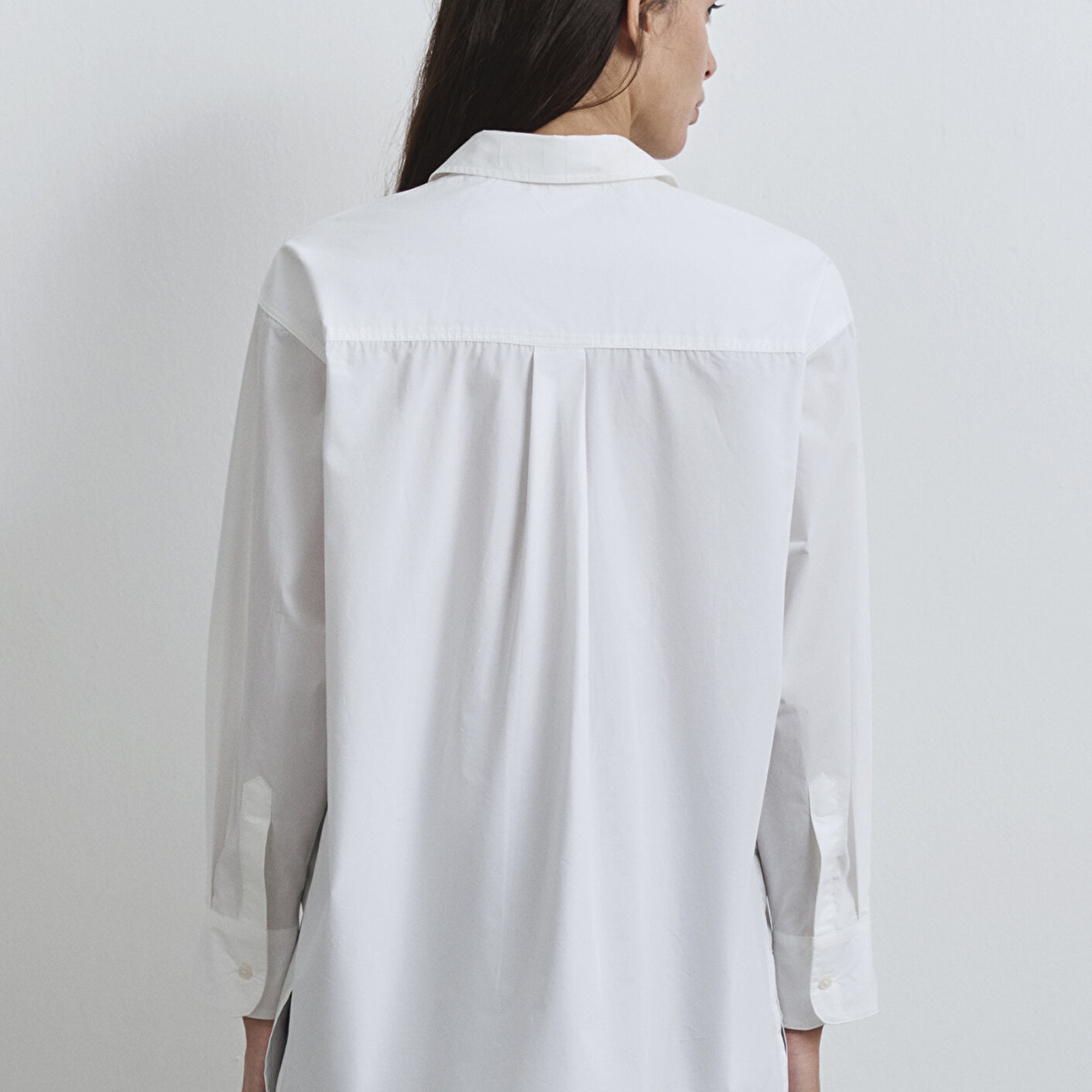 Mavi Beyaz Gömlek Oversize / Geniş Kesim 1211088-620