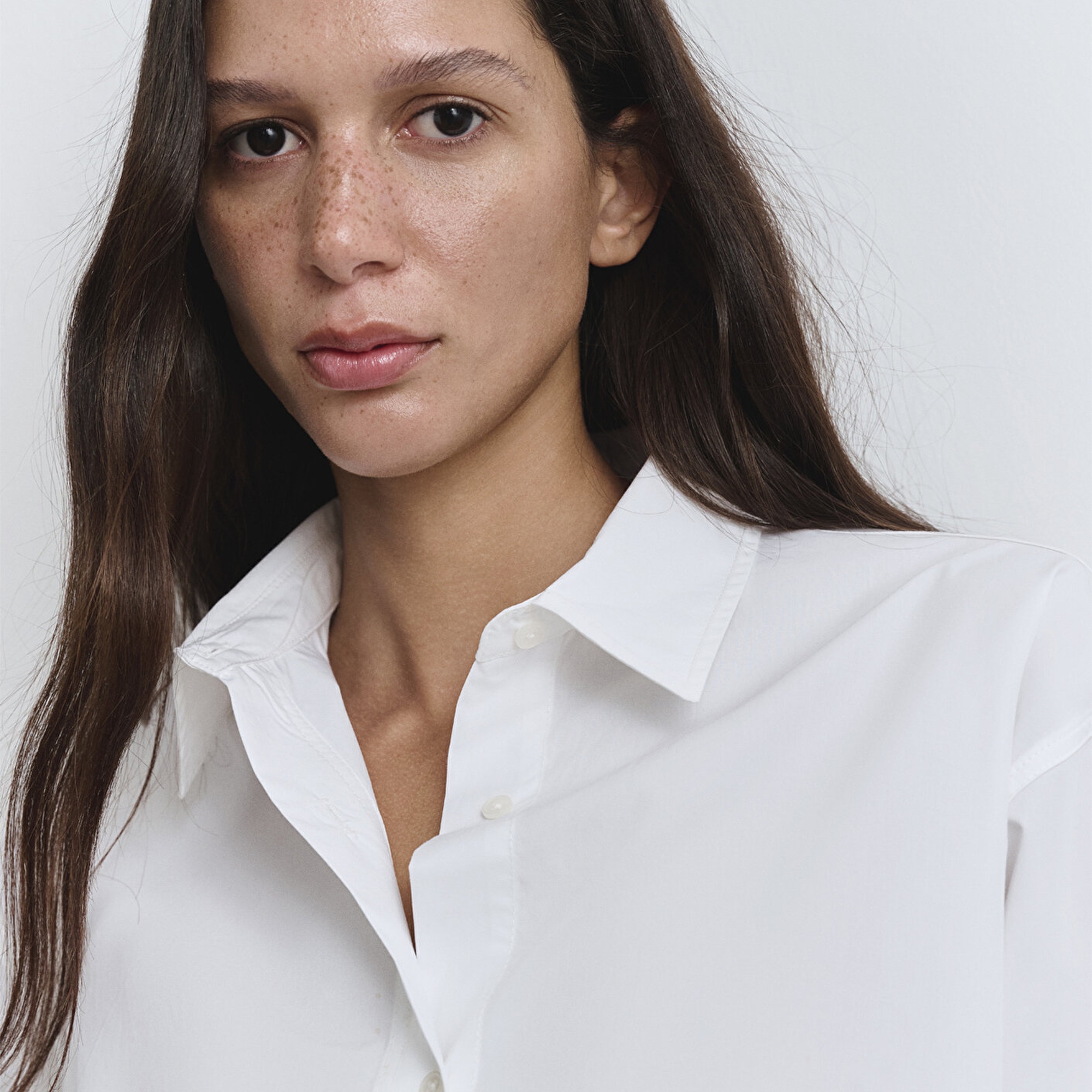 Mavi Beyaz Gömlek Oversize / Geniş Kesim 1211088-620