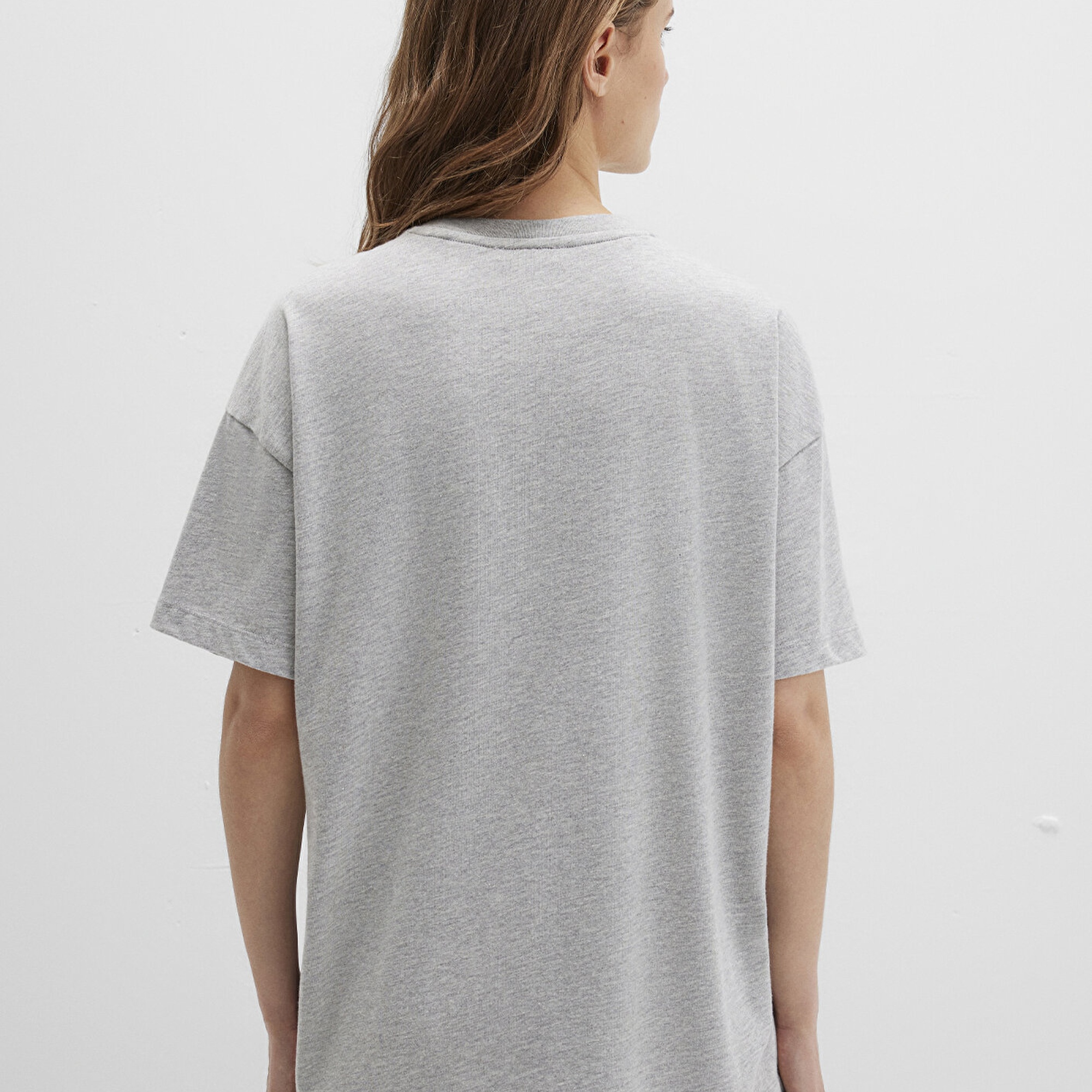 Mavi Mavi Baskılı Gri Tişört Loose Fit / Bol Rahat Kesim 1613146-83096