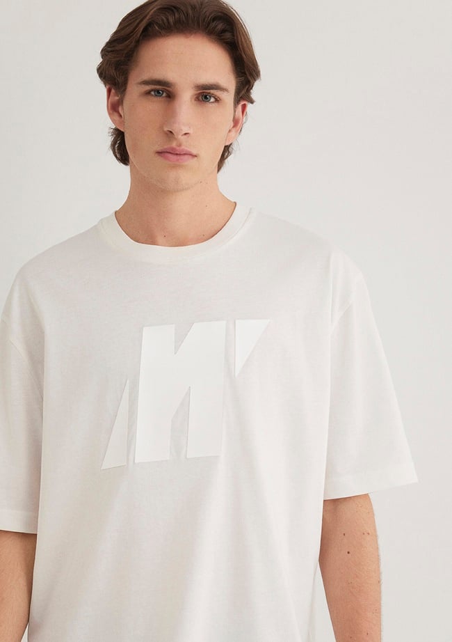  Mavi Mavi Pro Baskılı Ekru Tişört Relaxed Fit / Rahat Kesim 0612752-70057