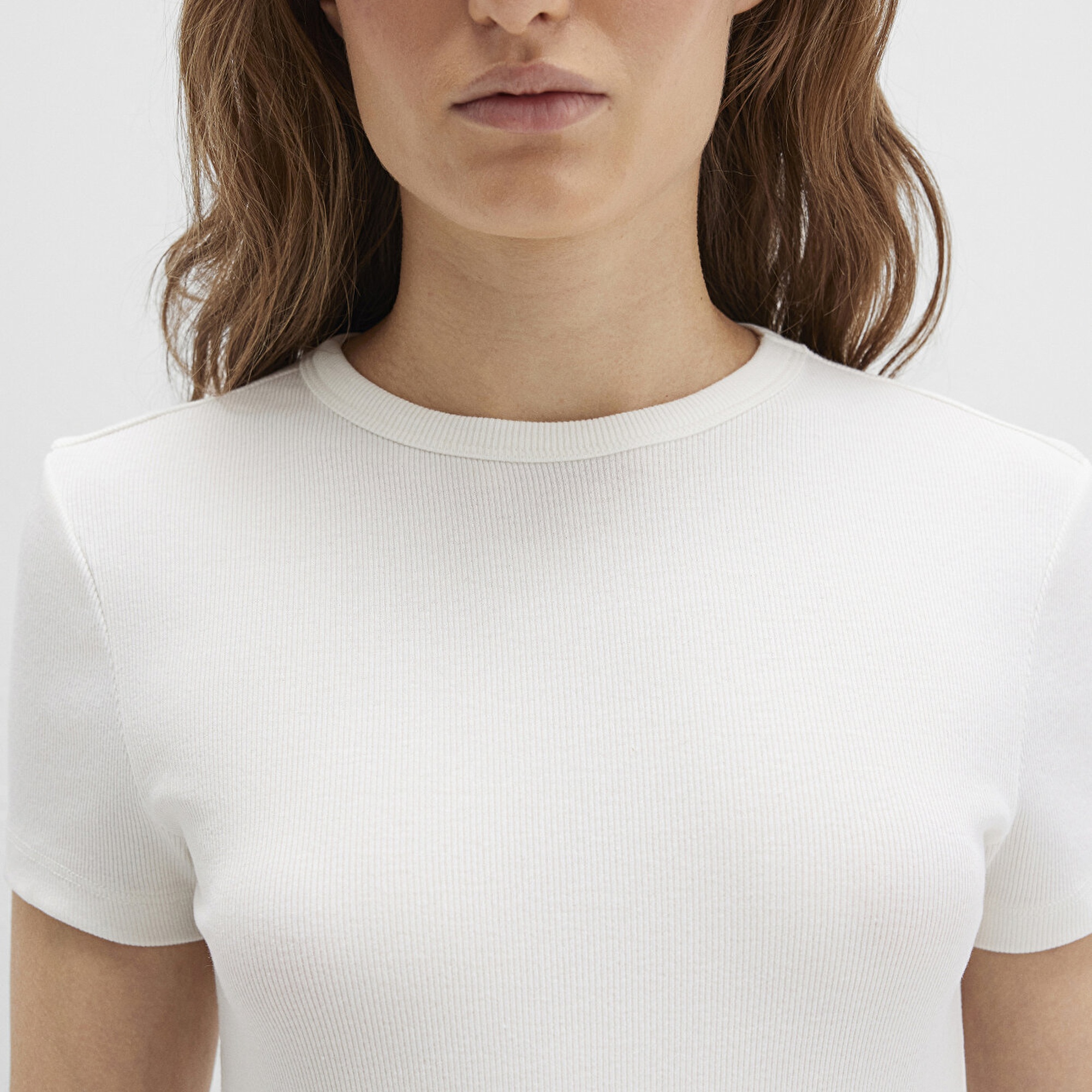 Mavi Beyaz Basic Tişört Fitted / Vücuda Oturan Kesim 1613081-70057