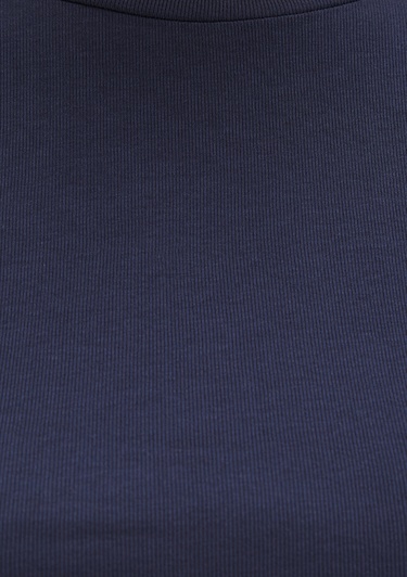  Mavi Lacivert Basic Crop Tişört Crop / Kısa Kesim 1600814-85315