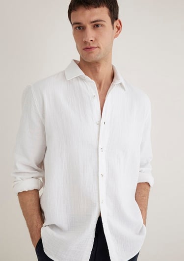  Mavi Beyaz Gömlek Regular Fit / Normal Kesim 0211518-620