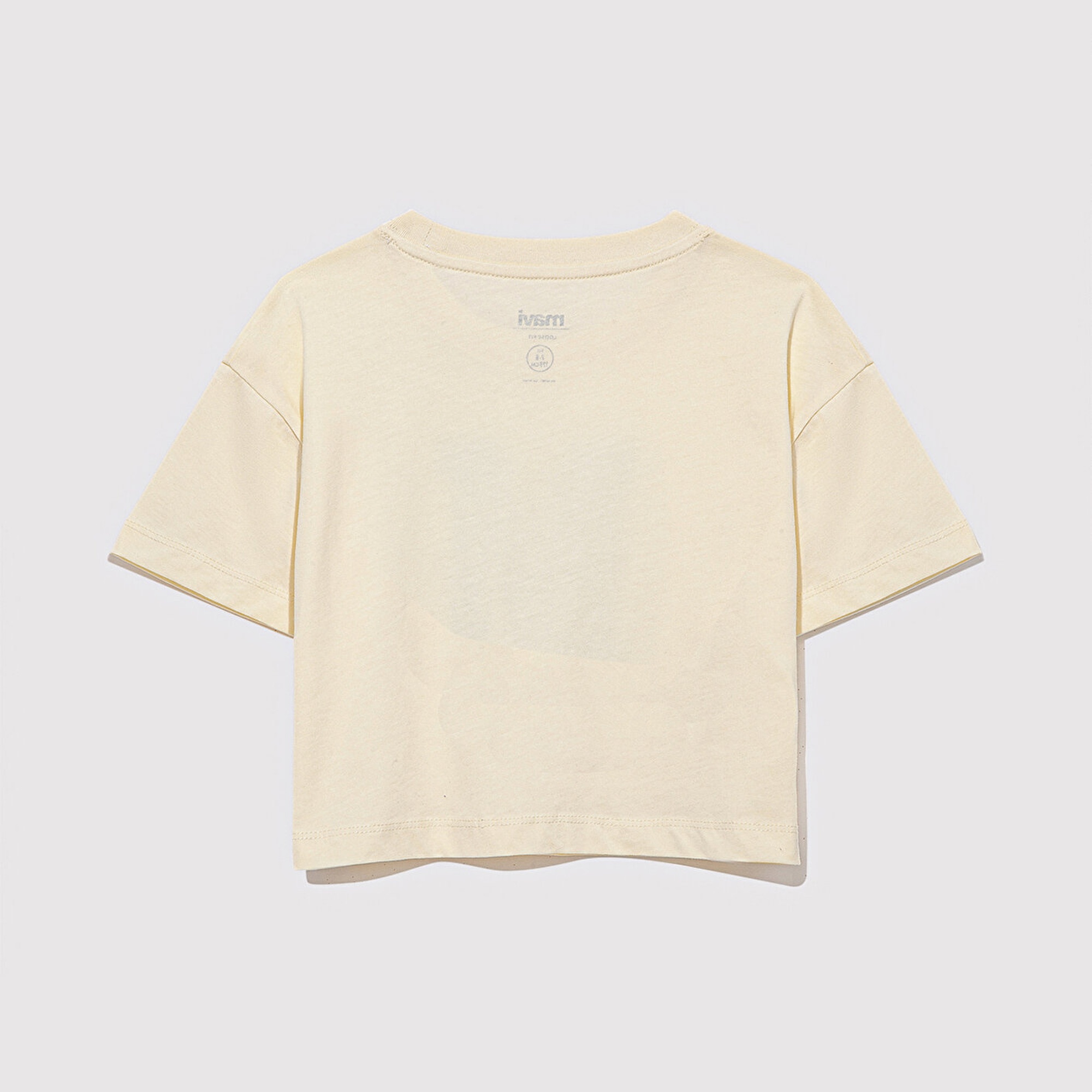 Mavi M Logo Baskılı Sarı Tişört Loose Fit / Bol Rahat Kesim 7610276-89145