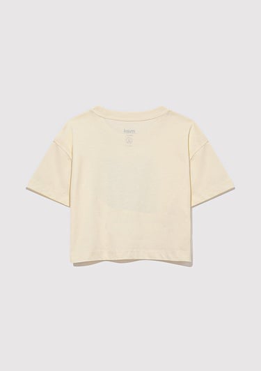  Mavi M Logo Baskılı Sarı Tişört Loose Fit / Bol Rahat Kesim 7610276-89145