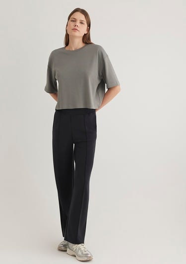  Mavi Sporty Lux Gri Tişört Loose Fit / Bol Rahat Kesim 1613035-85316