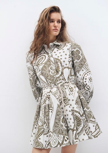  Mavi Baskılı Elbise 1310560-89885