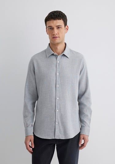  Mavi Gri Gömlek Slim Fit / Dar Kesim 0211390-80196