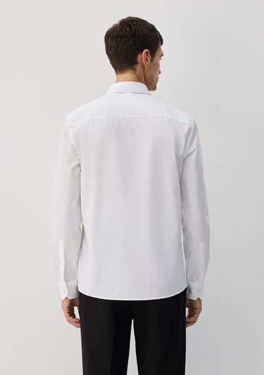  Mavi Kolay Ütülenebilir Beyaz Gömlek Slim Fit / Dar Kesim 0211571-620