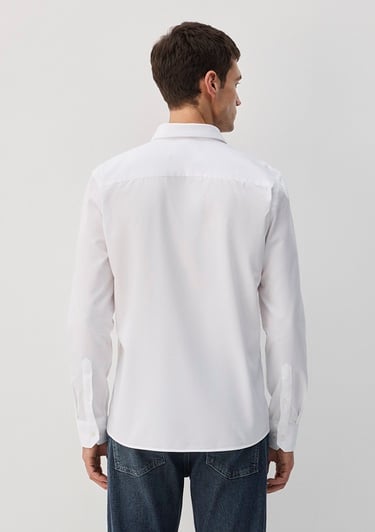  Mavi Tencel TM Beyaz Gömlek Slim Fit / Dar Kesim 0211573-620