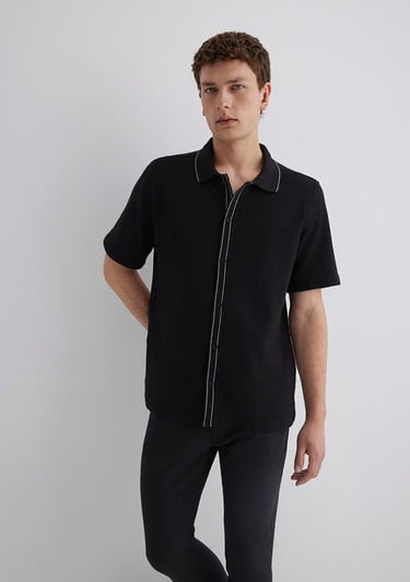  Mavi Siyah Gömlek Regular Fit / Normal Kesim 0211621-900