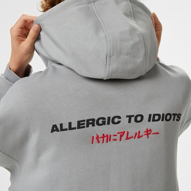  UNITED4 Erkek Gri Oversize T-Shirt