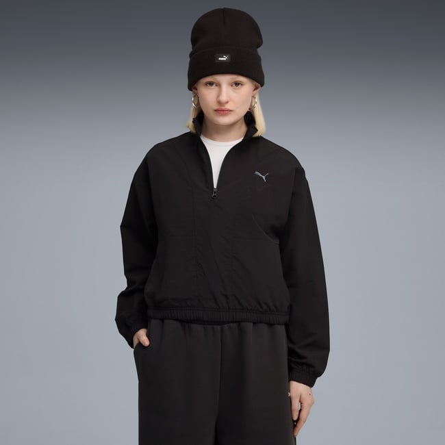  Puma HER Relaxed Kadın Siyah Sweatshirt