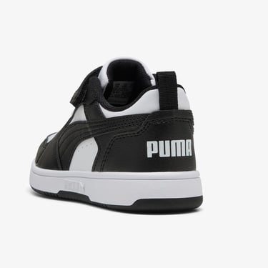  Puma Rebound V6 Low Çocuk Siyah Beyaz Spor Ayakkabı