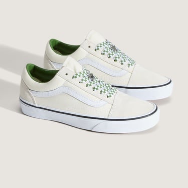  Vans Old Skool Kadın Yeşil/Beyaz Spor Ayakkabı