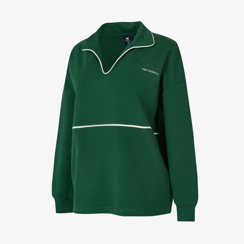  New Balance WNC3402 Kadın Yeşil Sweatshirt
