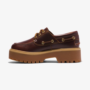  Timberland Stone Street 3 Eye Kadın Kahverengi Tekne Ayakkabısı