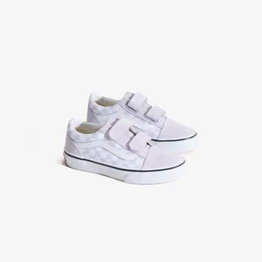 Vans Old Skool V Checkered Çocuk Mor Sneaker