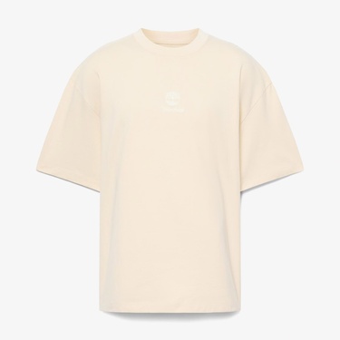  Timberland Hampthomn Tonal Stack Logo Erkek Bej T-Shirt