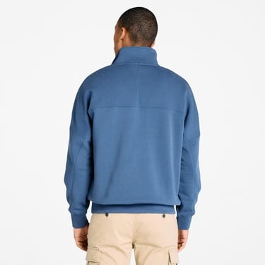  Timberland Erkek Koyu Mavi Çeyrek Fermuarlı Sweatshirt