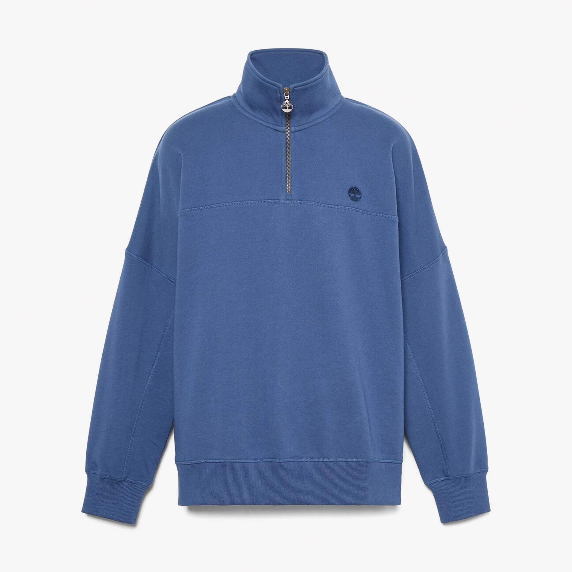 Timberland Erkek Koyu Mavi Çeyrek Fermuarlı Sweatshirt