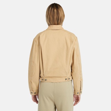  Timberland Strafford Yıkanmış Kanvas Kadın Bej Ceket