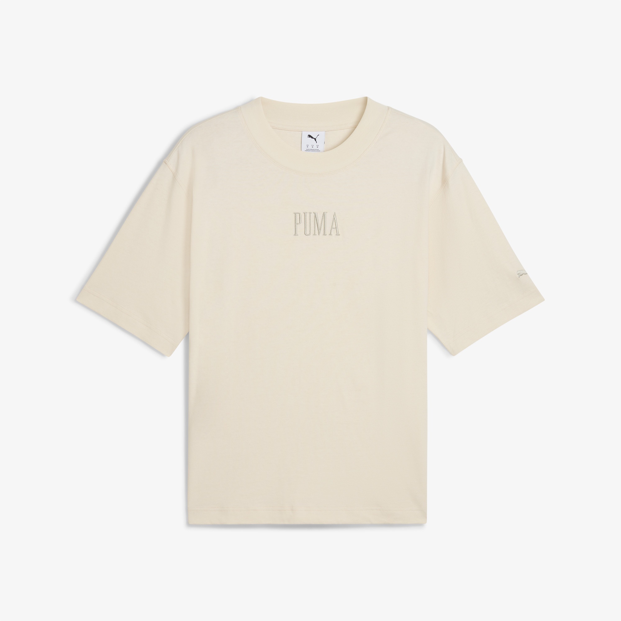 Puma Essentials Graphic Boxy Unisex Krem T-Shirt