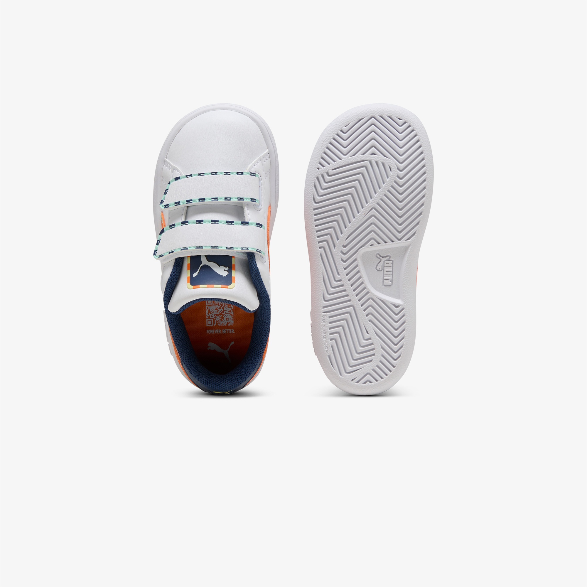 Puma Smash 3.0 Playdate Bebek Beyaz Spor Ayakkabı