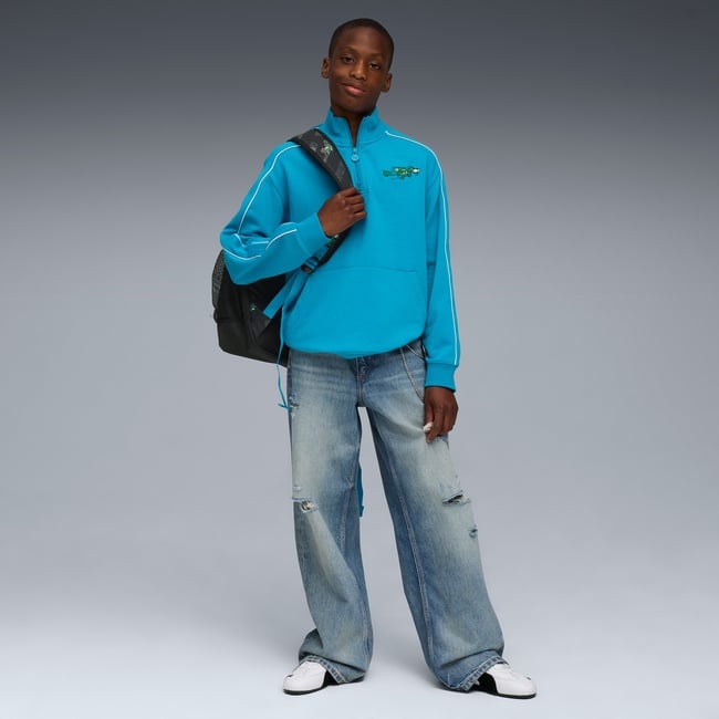  Puma T7 Super Çocuk Mavi Sweatshirt