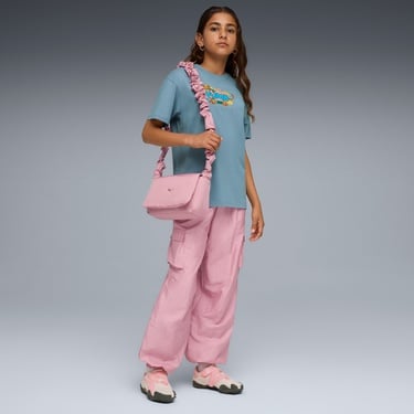  Puma Graphic Leopard Çocuk Mavi T-Shirt