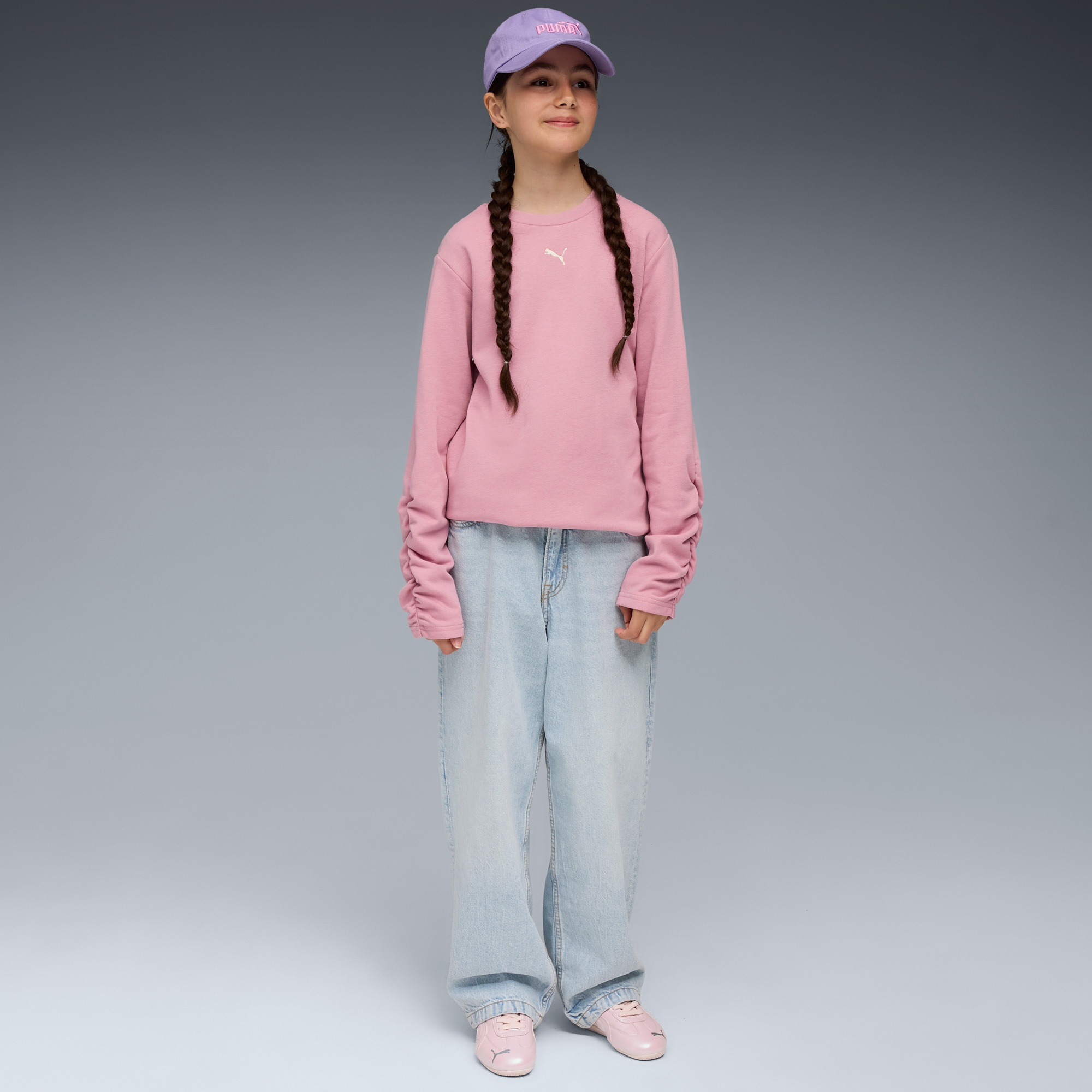 Puma Bowtique Crew Çocuk Pembe Sweatshirt