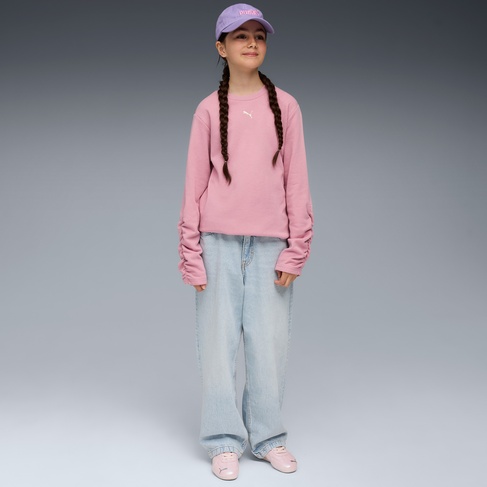  Puma Bowtique Crew Çocuk Pembe Sweatshirt
