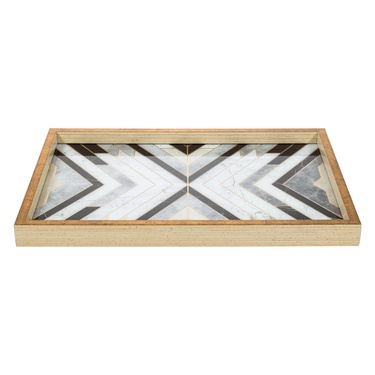  LINE DEKORATİF TEPSİ 31X42CM GOLD