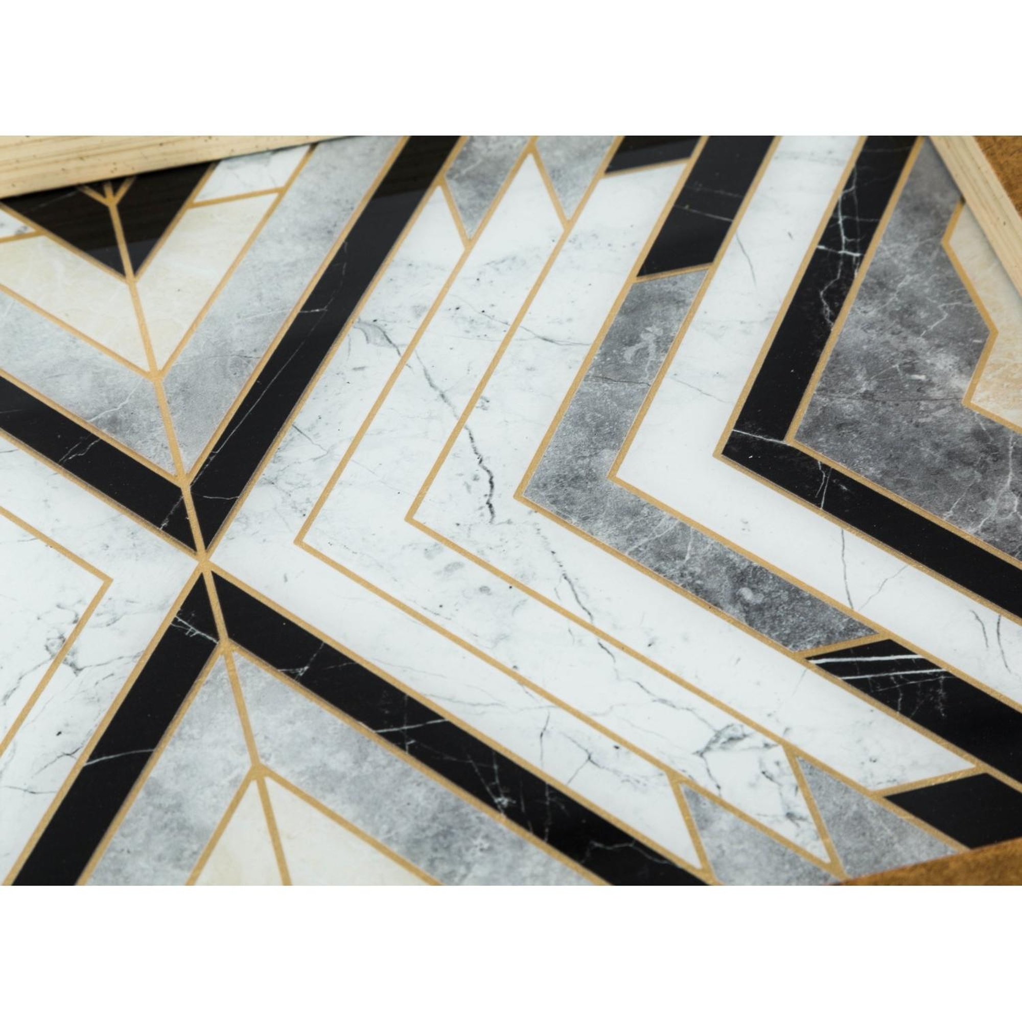 LINE DEKORATİF TEPSİ 31X42CM GOLD