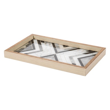  LINE DEKORATİF TEPSİ 25X40CM GOLD