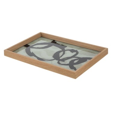  LOOP DEKORATİF TEPSİ NATURAL 31X42CM