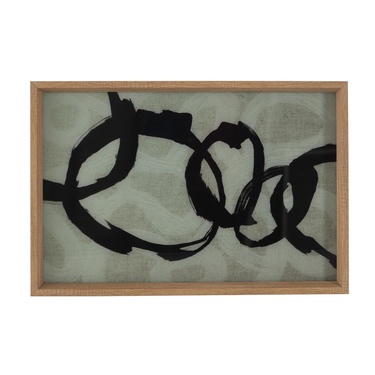  LOOP DEKORATİF TEPSİ NATURAL 31X42CM