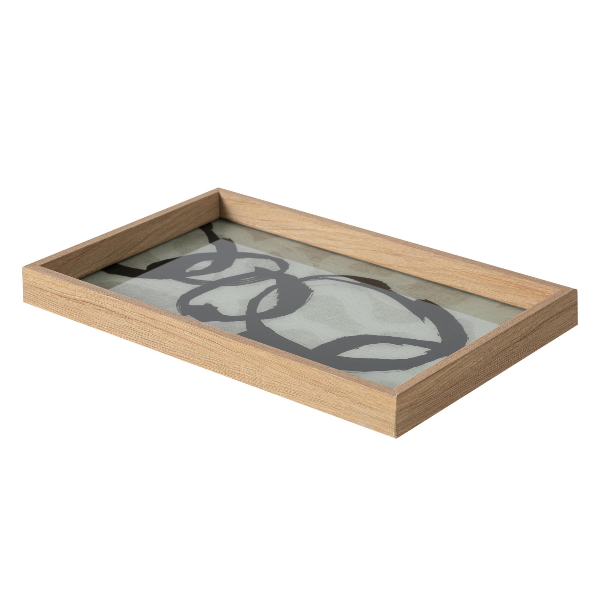 LOOP DEKORATİF TEPSİ NATURAL 25X40CM