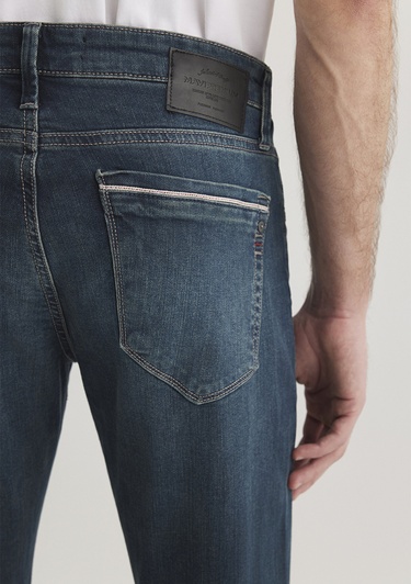  Mavi Marcus Mavi Premium Puslu Koyu Mavi Jean Pantolon 0035128946