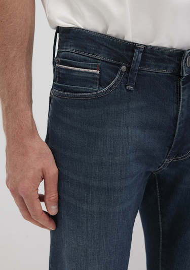  Mavi Marcus Mavi Premium Puslu Koyu Mavi Jean Pantolon 0035128946